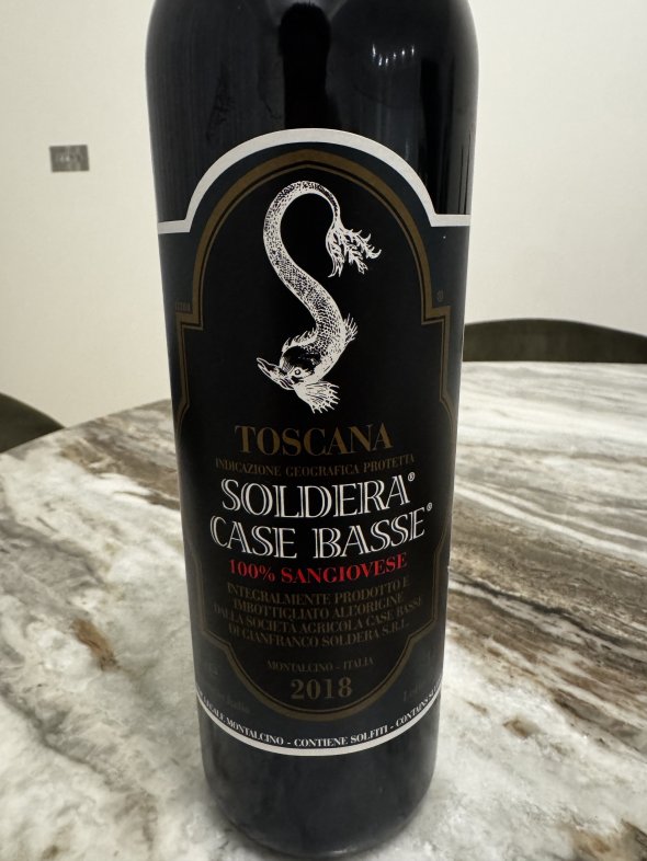 Soldera Case Basse, 100% Sangiovese, Toscana