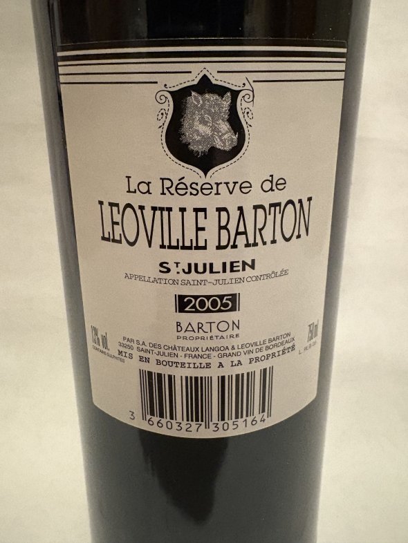 La Reserve de Leoville Barton, Saint-Julien