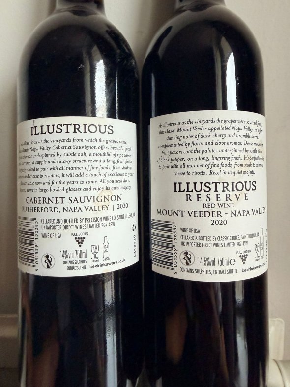 Illustrious, Reserve, Mt. Veeder