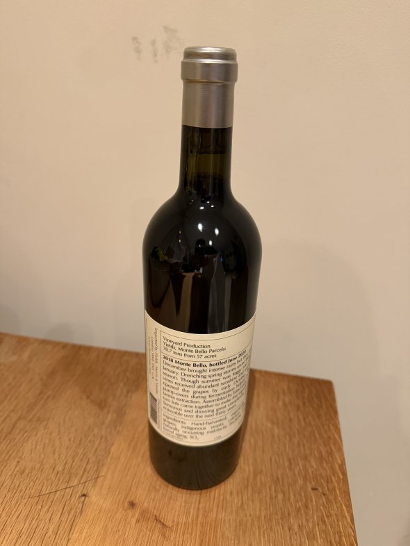 Ridge, California Cabernet Sauvignon Monte Bello, Santa Cruz Mountains