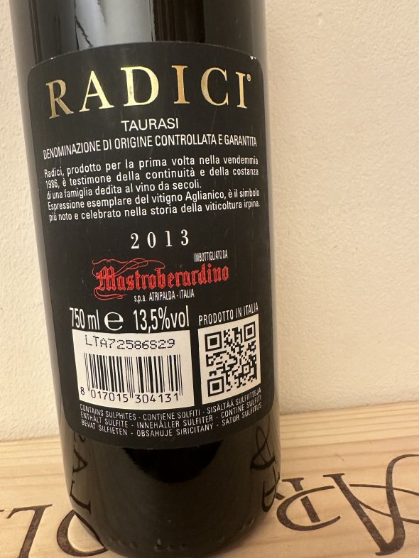 Mastroberardino, Taurasi, Radici