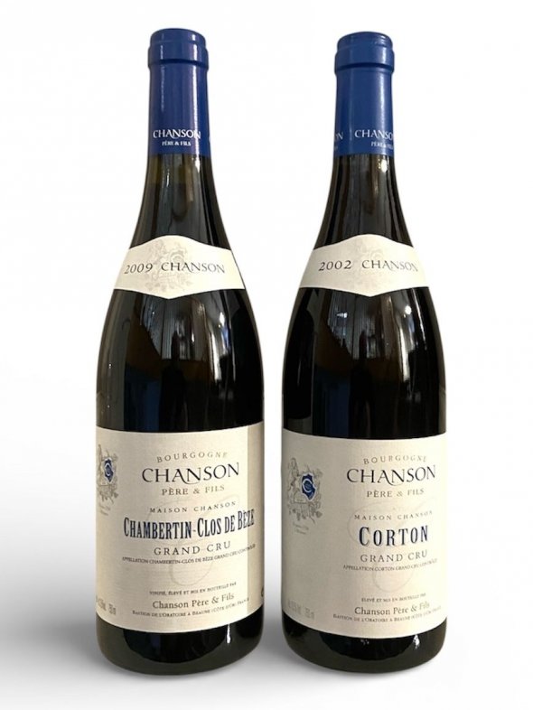 Chanson Pere et Fils, Chambertin-Clos de Beze Grand Cru 2009 and Corton Grand Cru 2002