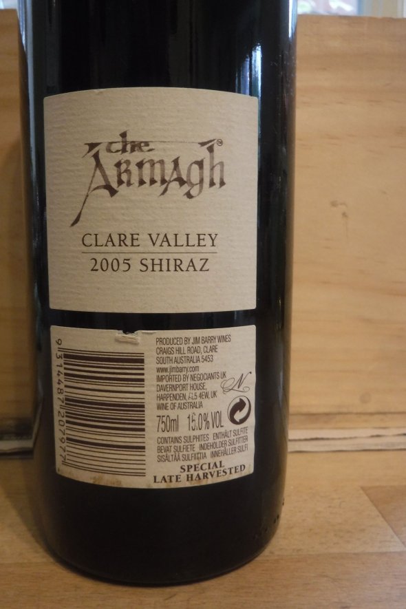 Jim Barry, The Armagh Shiraz, Clare Valley