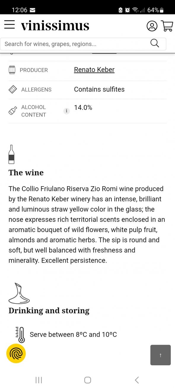 Renato Keber, Collio, Zio Romi Friulano Riserva