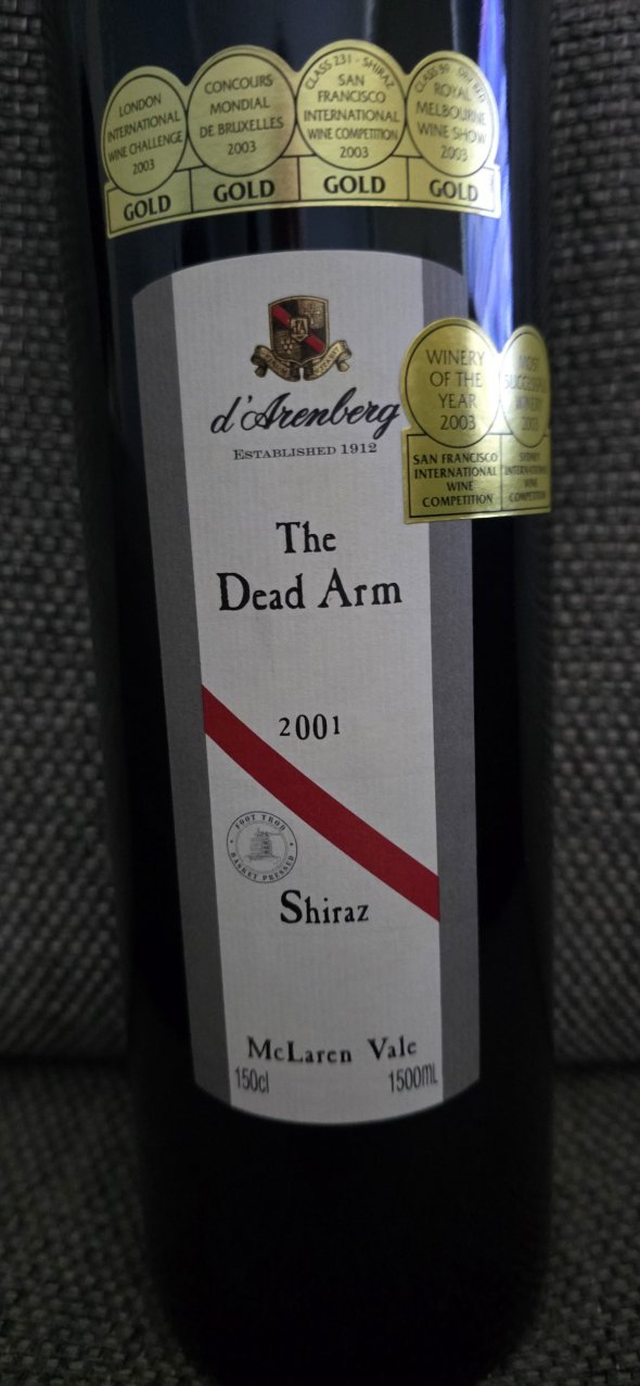 d Arenberg, The Dead Arm Shiraz, McLaren Vale