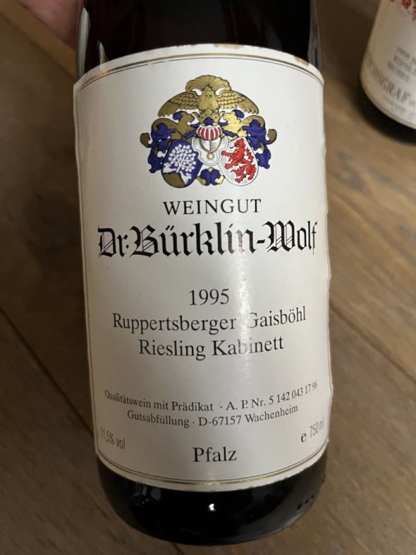 Various including - 1995 Dr. Burklin-Wolf, Ruppertsberger Gaisbohl Riesling TBA, Pfalz