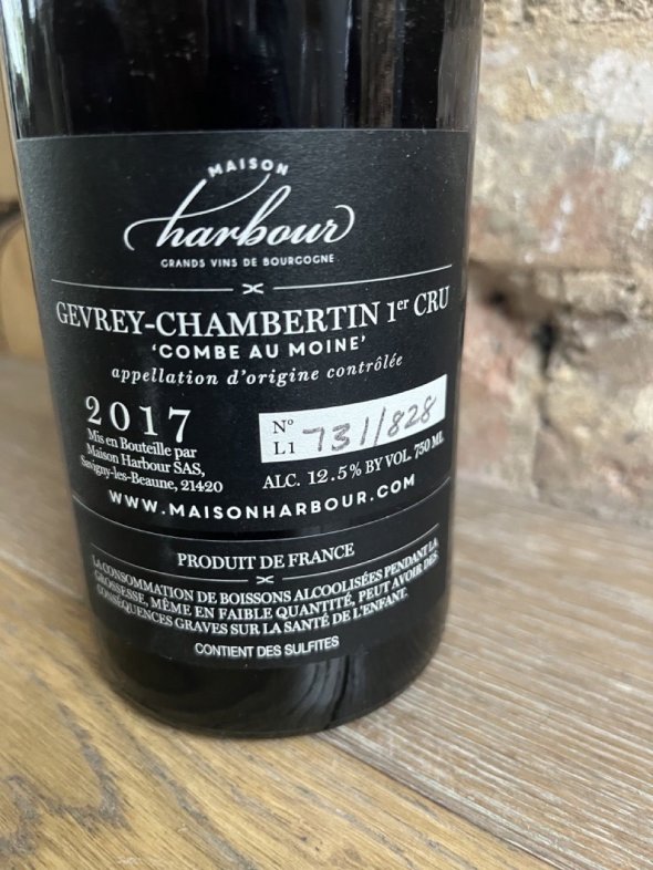 Maison Harbour, Gevrey-Chambertin Premier Cru, Combe au Moine