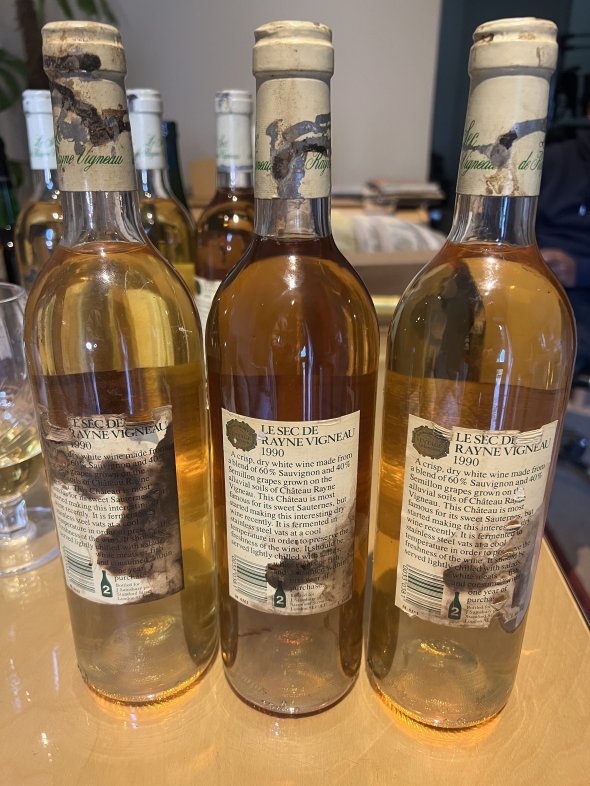 6 Bottles Le Sec de Rayne Vigneau (Vertical: 3x 1989, 3x 1990) - Dry Bordeaux Blanc