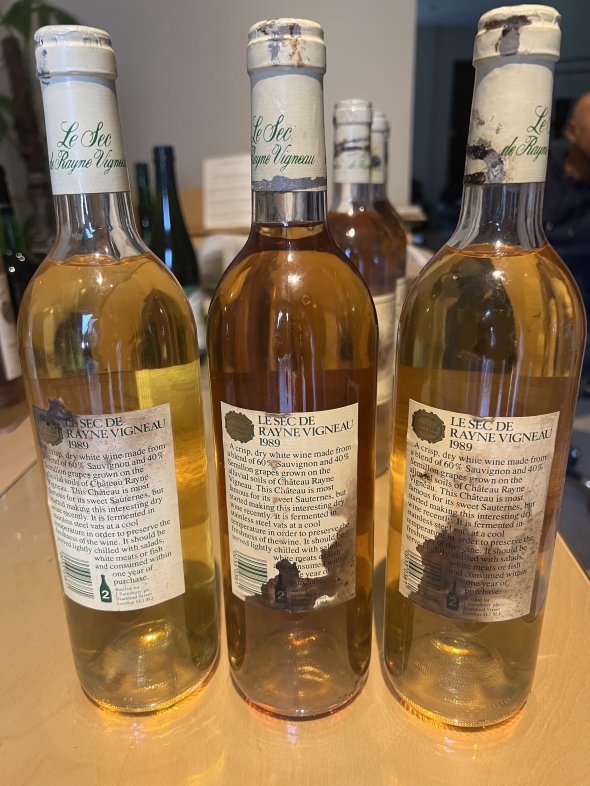 6 Bottles Le Sec de Rayne Vigneau (Vertical: 3x 1989, 3x 1990) - Dry Bordeaux Blanc