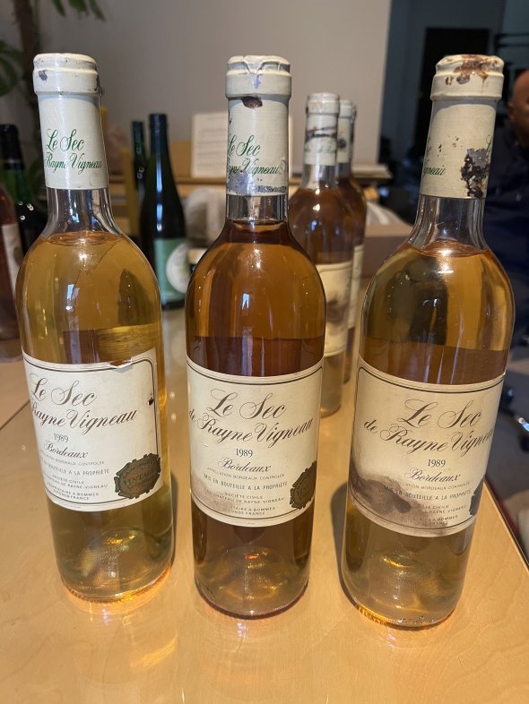6 Bottles Le Sec de Rayne Vigneau (Vertical: 3x 1989, 3x 1990) - Dry Bordeaux Blanc