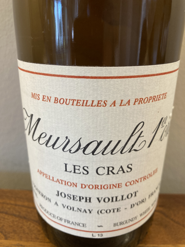 Domaine Joseph Voillot, Meursault Premier Cru, Les Cras