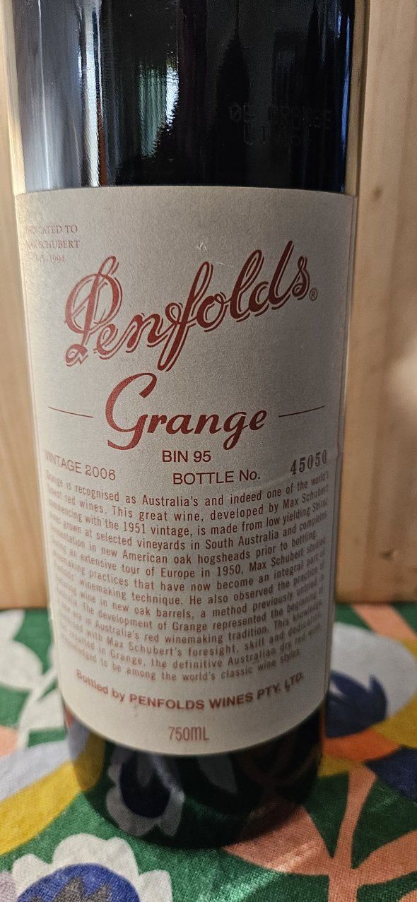 Penfolds, Grange Hermitage Bin 95, South Australia