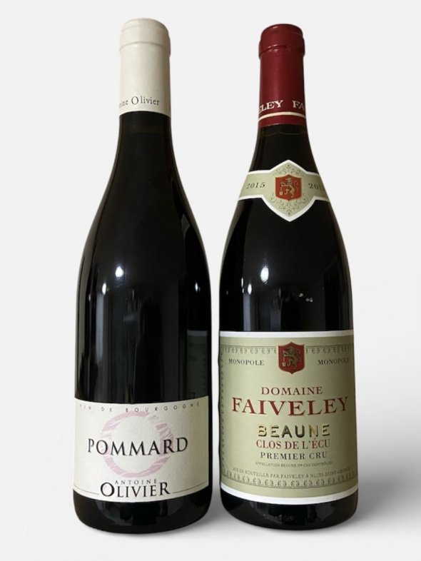 Mixed Lot, Domaine Faiveley, Beaune, Clos de L Ecu 2015 Premier Cru and Antoine Olivier Pommard 2022