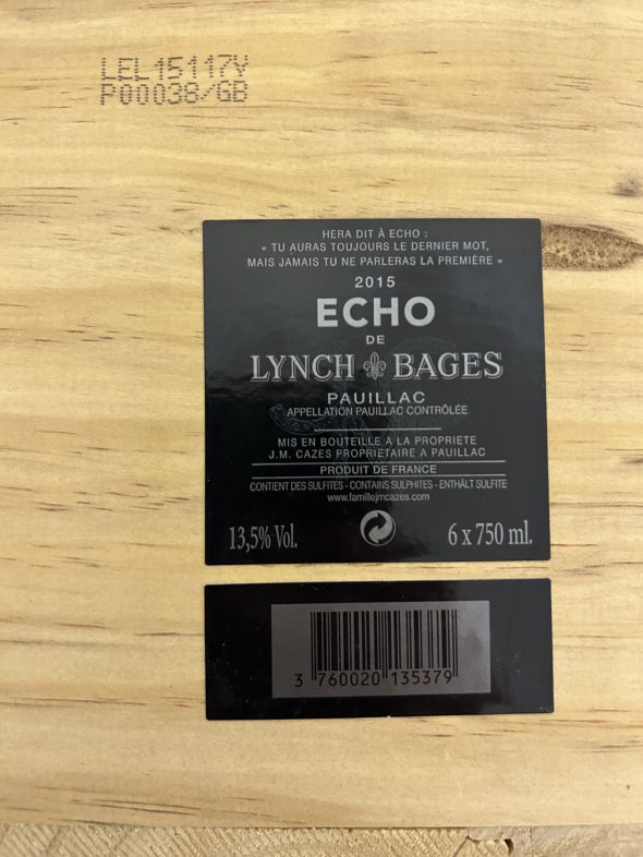 Echo de Lynch-Bages, Pauillac