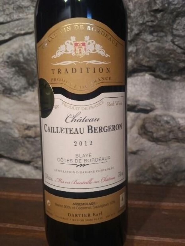 Chateau Cailleteau Bergeron, Tradition, Blaye-Cotes de Bordeaux