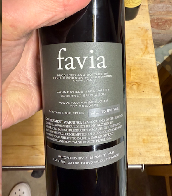 Favia, Cabernet Sauvignon, Coombsville