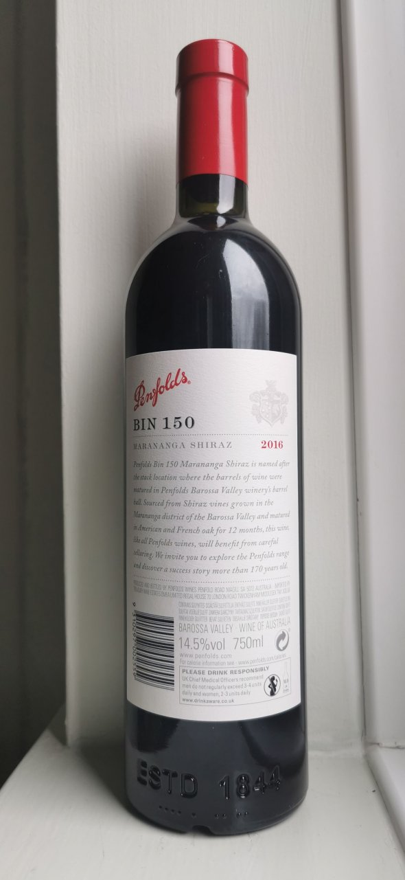 Penfolds, Bin 150 Marananga Shiraz, Barossa Valley