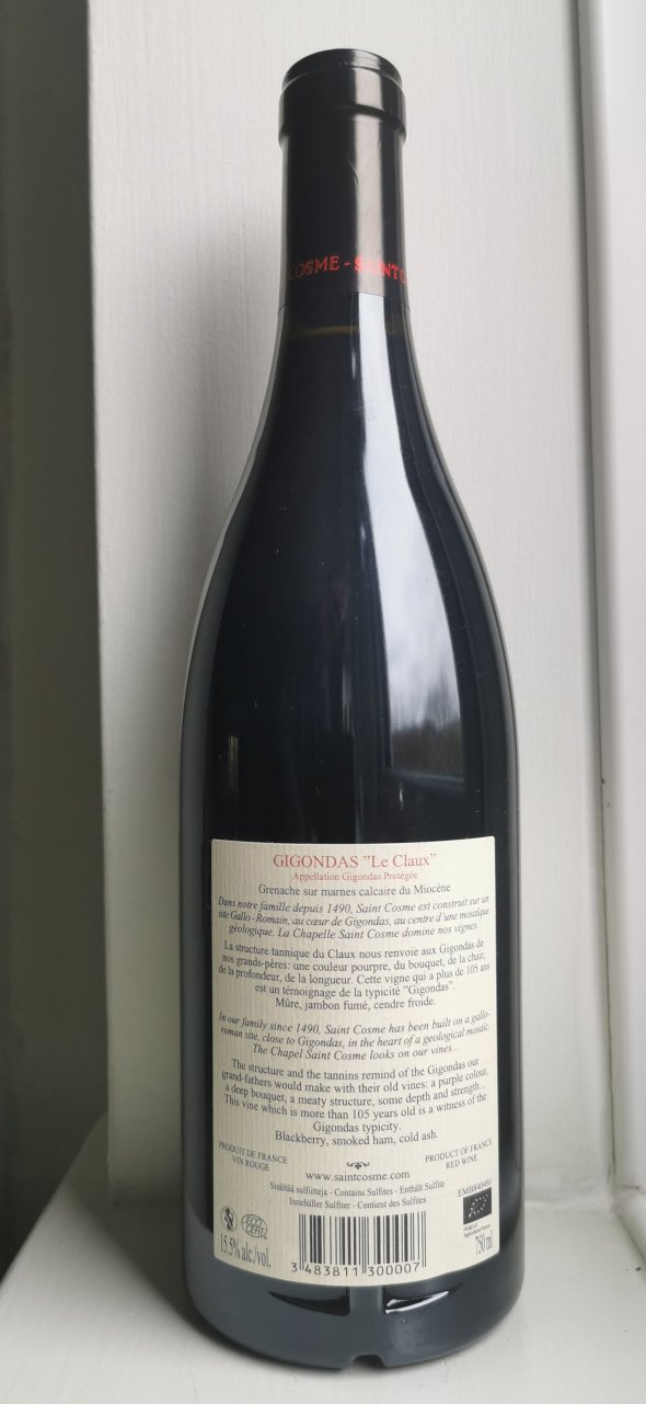 Chateau de Saint Cosme, Gigondas, Le Claux