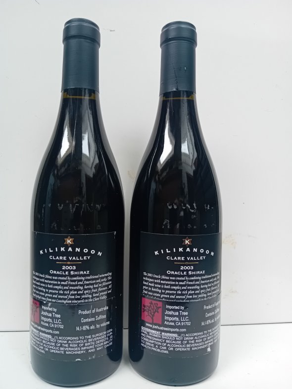 2 x Kilikanoon Oracle Shiraz 2003 RP 97pts
