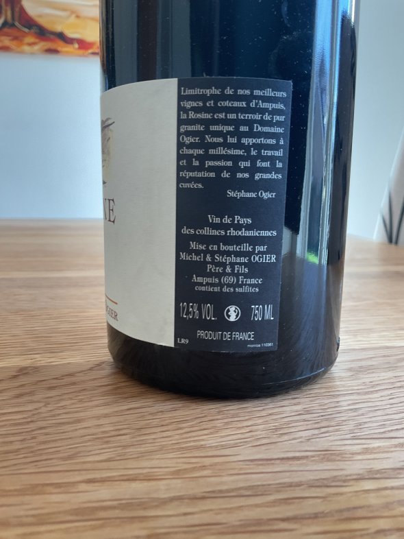 Stephane Ogier, La Rosine Syrah, Collines Rhodaniennes