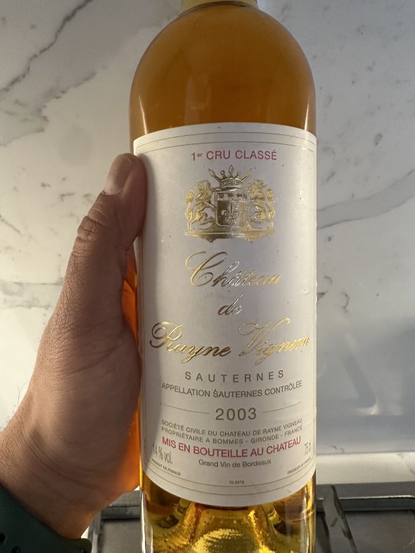 Chateau de Rayne Vigneau Premier Cru Classe, Sauternes