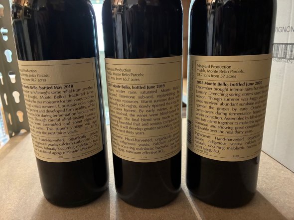 Ridge, California Cabernet Sauvignon Monte Bello, Santa Cruz Mountains