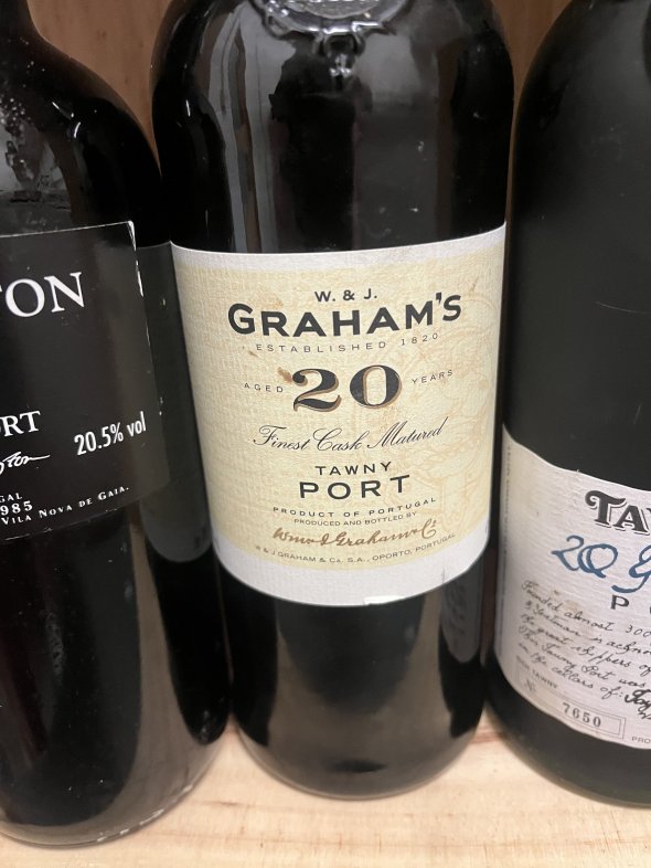 3 X Bottles Superb Quality Ports  Graham's 20 YO Taylor's 20 YO & Skeffington Vintage 1983