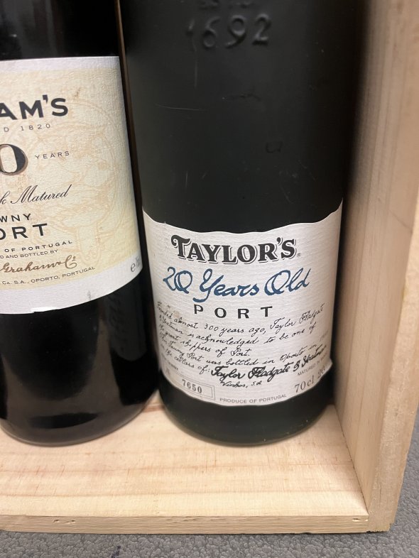 3 X Bottles Superb Quality Ports  Graham's 20 YO Taylor's 20 YO & Skeffington Vintage 1983