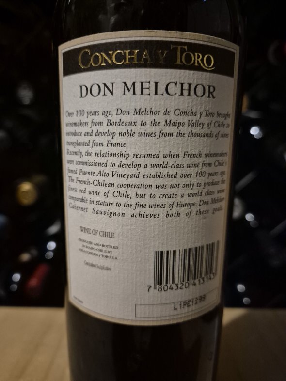 Concha Y Toro Don Melchor Reserva Privada 1997 94pt
