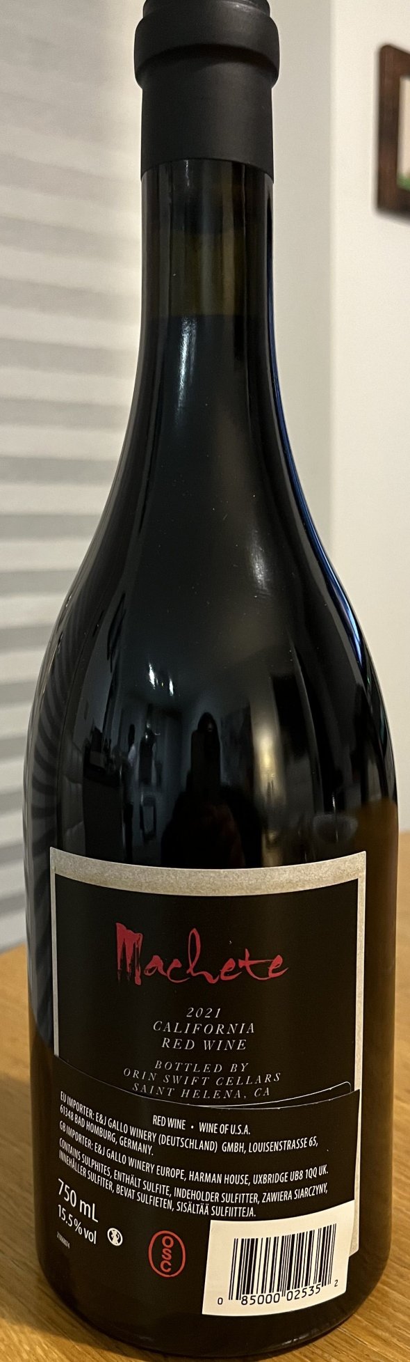 Orin Swift, Machete, California