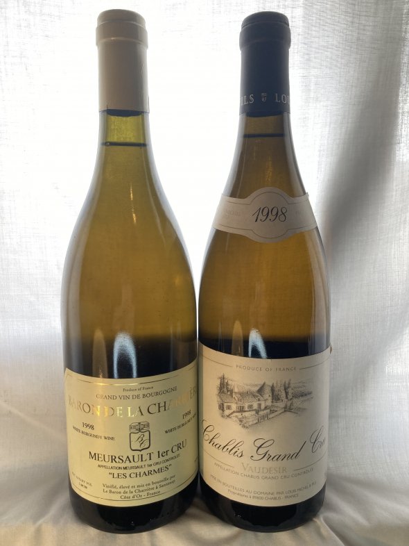 2 x 1998 Burgundy -  Louis Michel Chablis Grand Cru Vaud&eacute;sir & Baron de la Charri&egrave;re Meursault 1er Cru Les Charmes