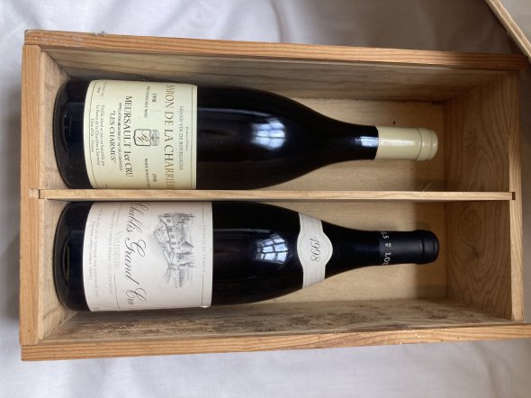 2 x 1998 Burgundy -  Louis Michel Chablis Grand Cru Vaud&eacute;sir & Baron de la Charri&egrave;re Meursault 1er Cru Les Charmes