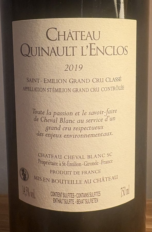 Chateau Quinault L'Enclos Grand Cru Classe, Saint-Emilion Grand Cru