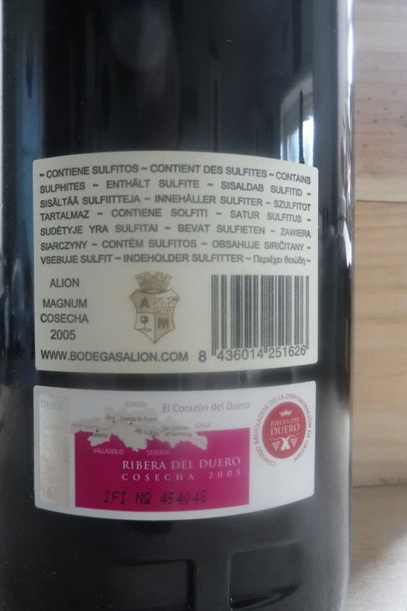 Magnum Vega Sicilia, Alion, Ribera del Duero