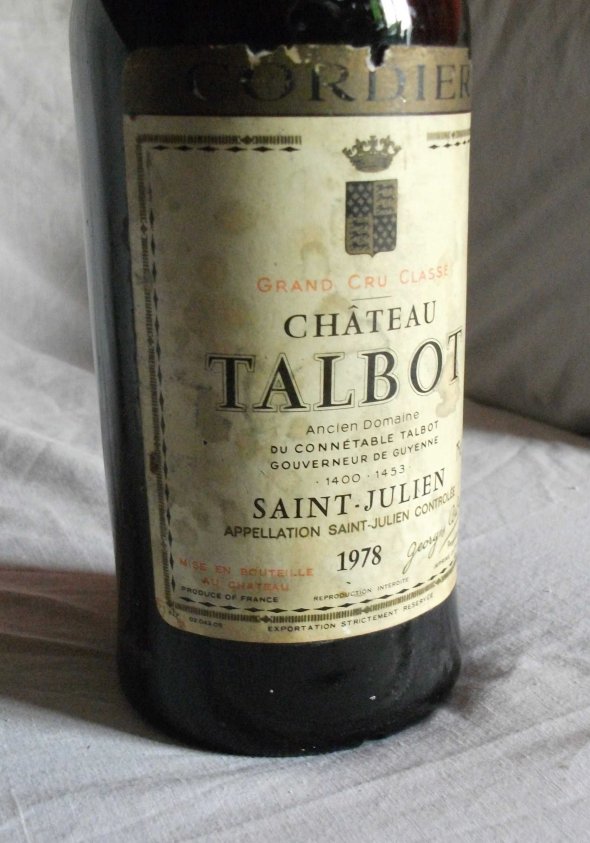 1978 Chateau Talbot.  Grand Cru Classe.  Cordier. Saint-Julien. 