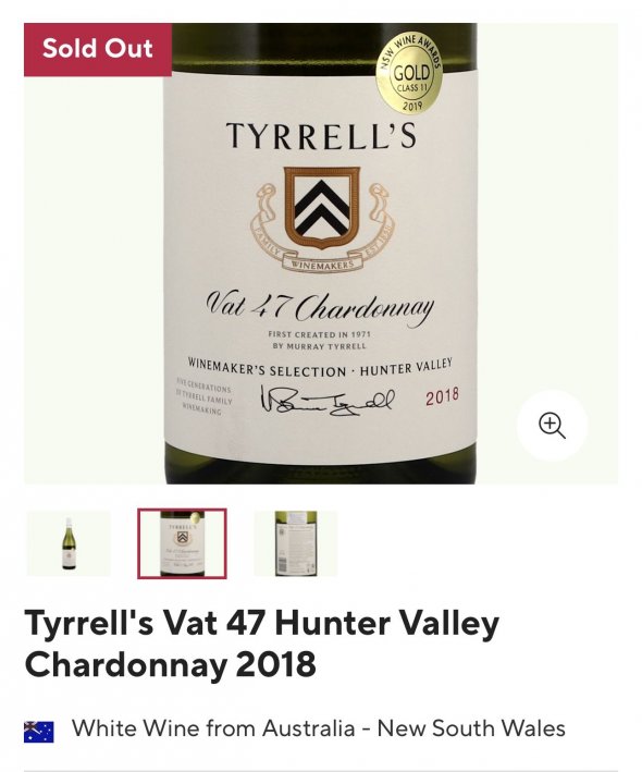 Tyrrells, Vat 47 Chardonnay, Hunter Valley