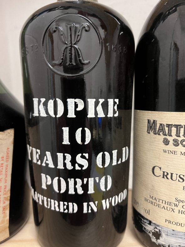 Cellar Clearance 1 X Kopke 10 Year Old Tawny 1 X Van der Hum 1 X Crusted Port Bot 1988