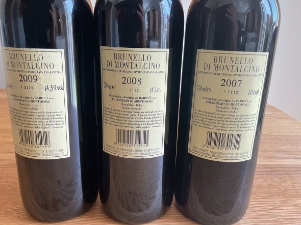 Baricci, Brunello di Montalcino - Mixed Vintage Pack - 2007/2008/2009