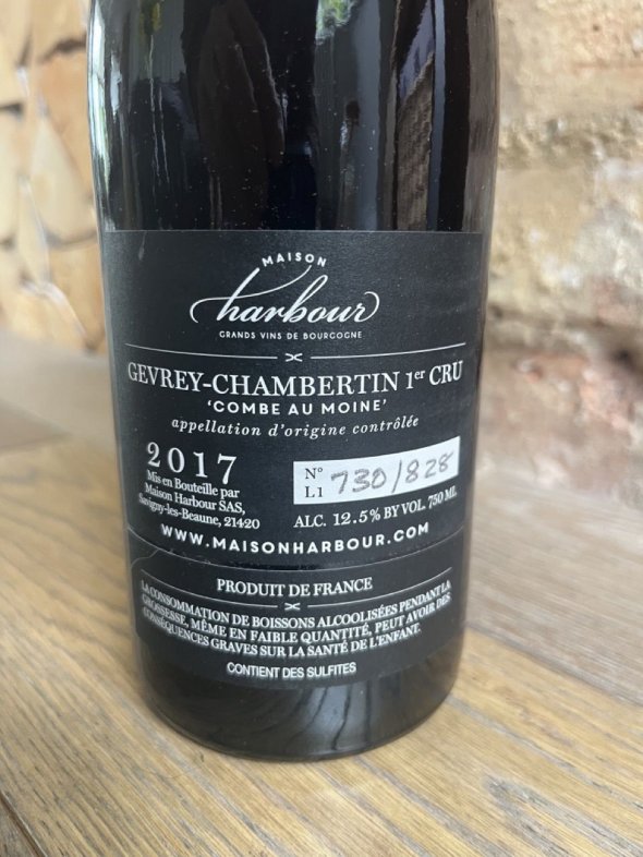 Maison Harbour, Gevrey-Chambertin Premier Cru, Combe au Moine