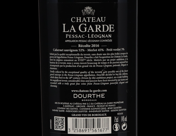 Chateau La Garde, Rouge, Pessac-Leognan