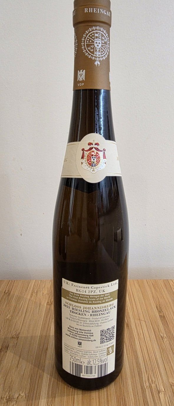 Schloss Johannisberg, Bronzelack Riesling Trocken, Rheingau