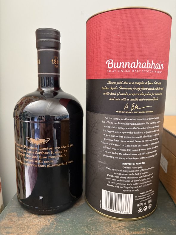 Bunnahabhain Islay Single Malt 12 Year Old Whisky 
