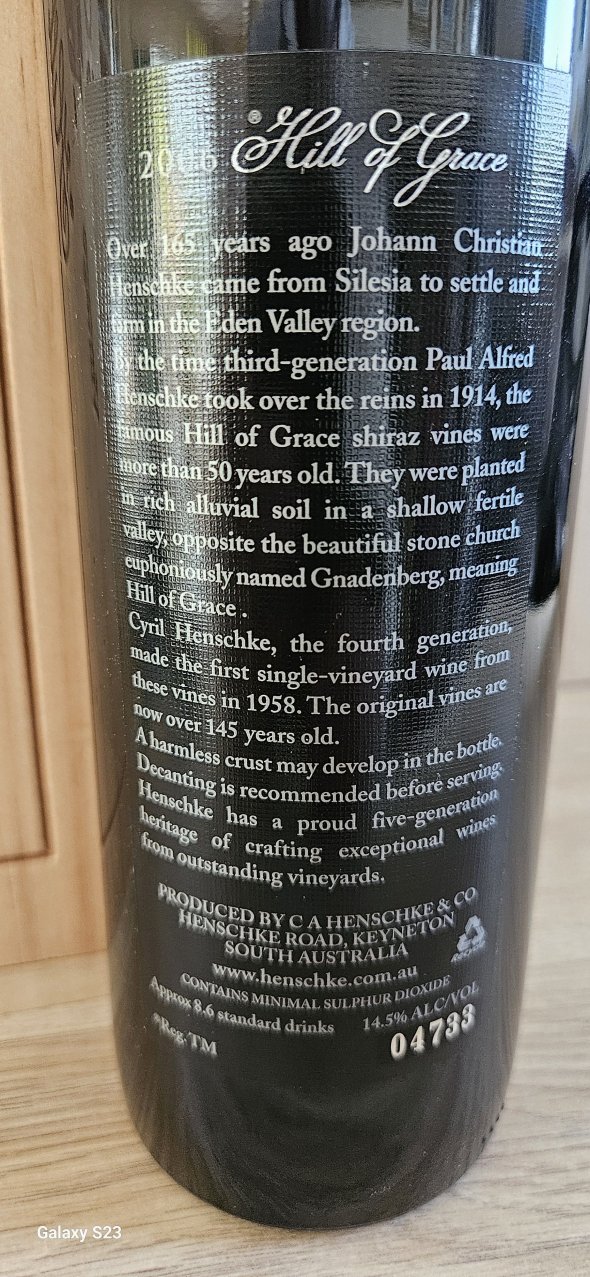 Henschke, Hill of Grace Vineyard, Eden Valley