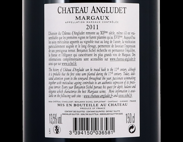 Chateau Angludet, Margaux