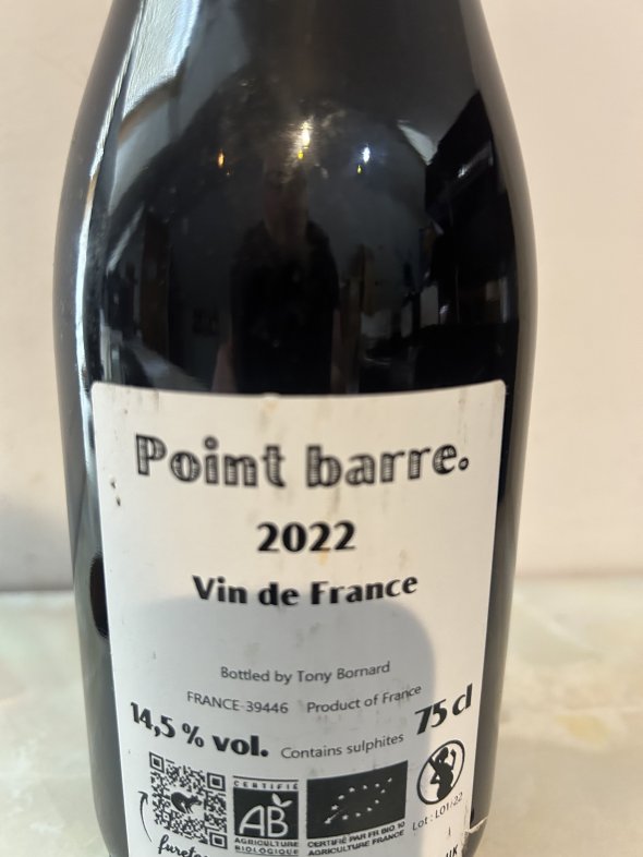 Ploussard "Point Barre" Tony Bornard, Jura 