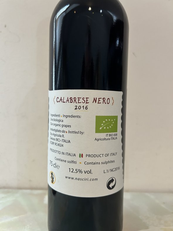 Vinu I Casa Calabrese Nero, Biologico, Calabria