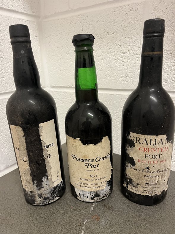 3 X Bottles Crusted Port Graham's Fonseca & Gould Campbell 