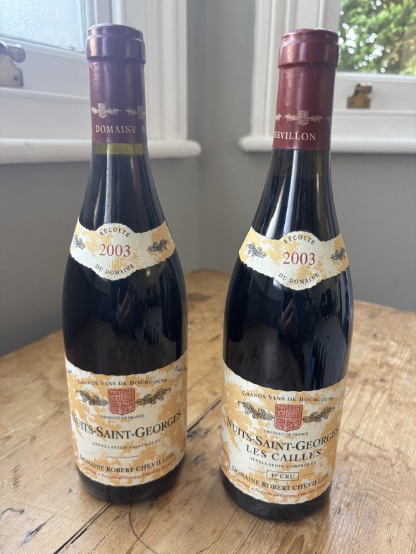 Robert Chevillon Nuits St Georges 1er Cru Les Cailles and Nuits St George Vieilles Vignes