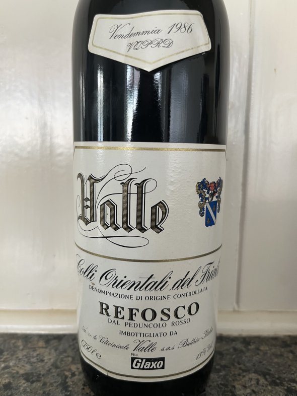 Valle Colli Orientali del Fruili Vendemmia 1986 refosco 