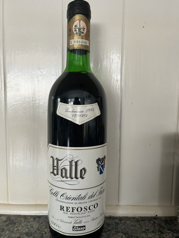 Valle Colli Orientali del Fruili Vendemmia 1986 refosco 